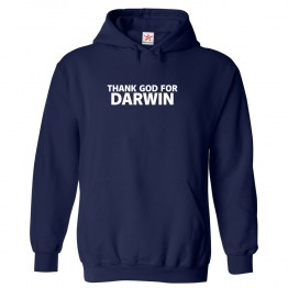 Thank God For Darwin Funny Classic Unisex Kids and Adults Pullover Hoodie